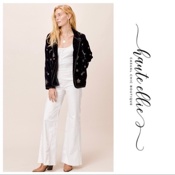 Velvet Moon Celestial Intricate Hand Beaded Blazer - Picture 3 of 15